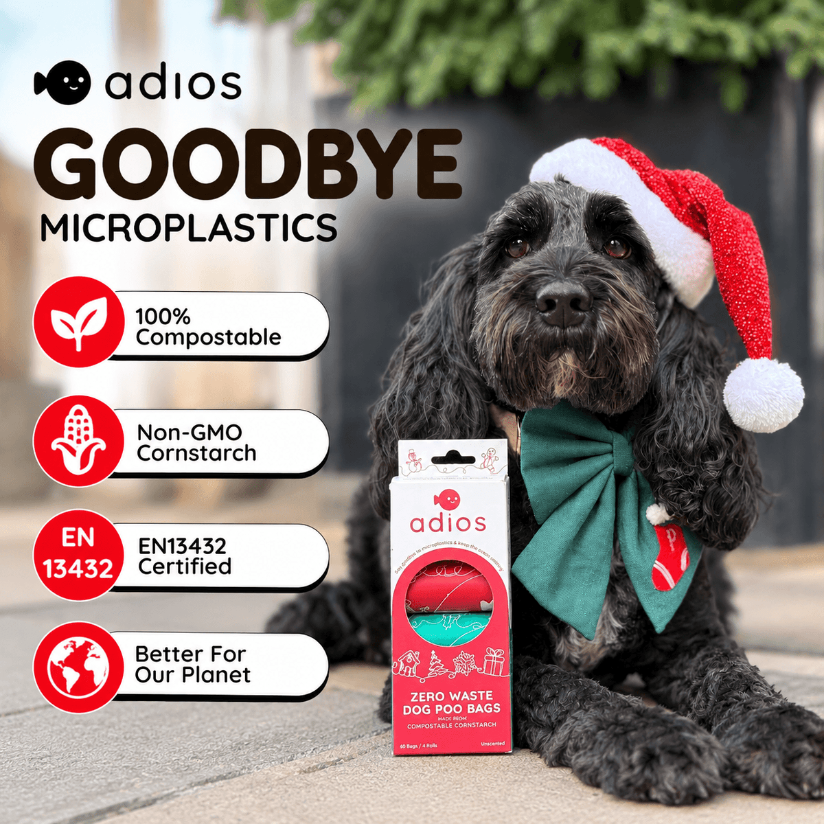 Adios Christmas 4 rolls (60 bags) - Non Handle