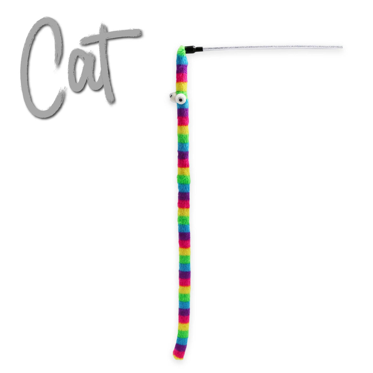 Ancol Wiggle Worm Rainbow Cat Dangler Toy
