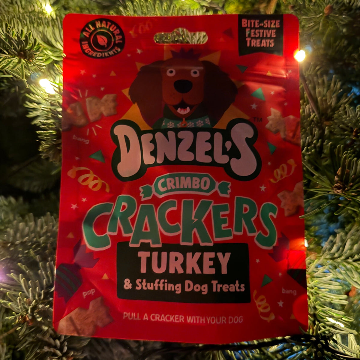 Denzels Christmas Cracker Turkey & Stuffing Dog Treats 90g