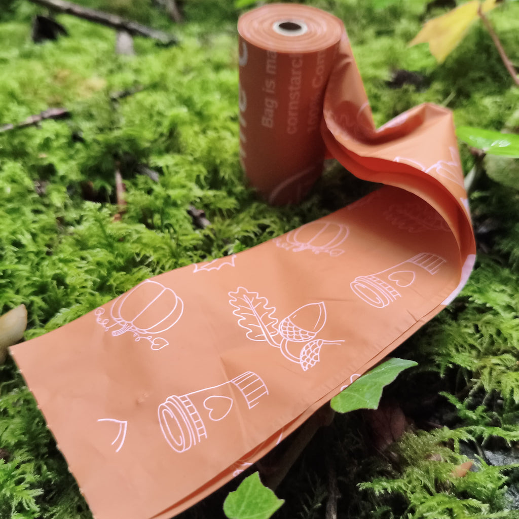🎃 Adios Autumn Compostable Dog Poo Bags (Box of 60 bags) 🍂