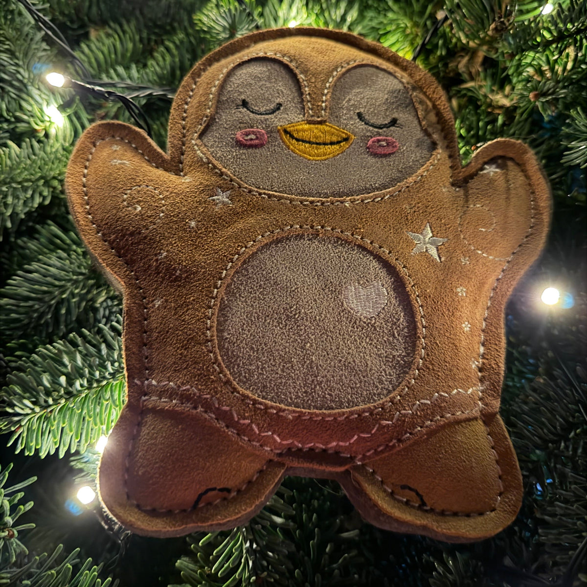 Christmas Poppy the Gingerbread Penguin Tough Dog Toy