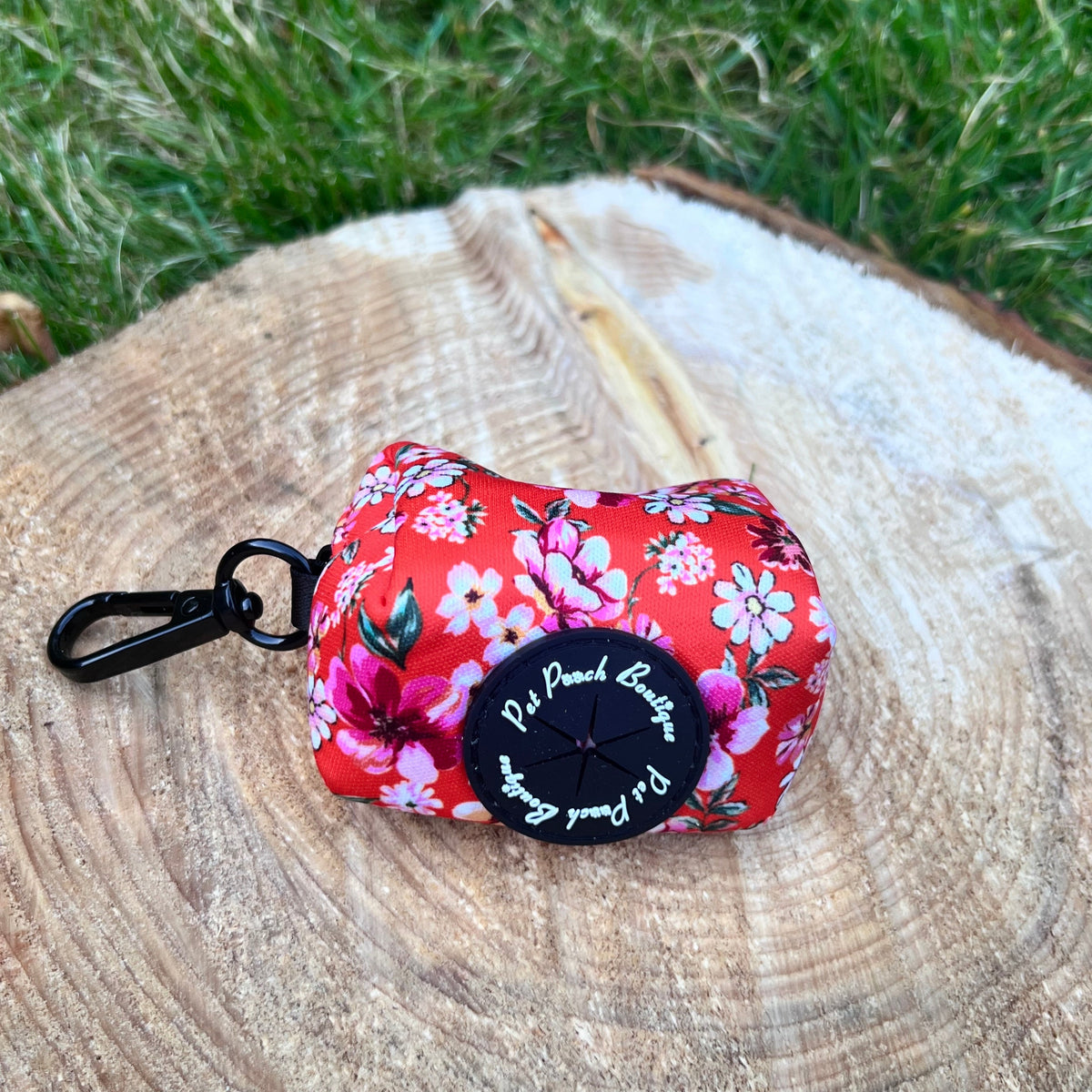 Sweet Marmalade Blossom Floral Dog Poo Bag Holder *Free roll of poo bags - Lakes and Tails