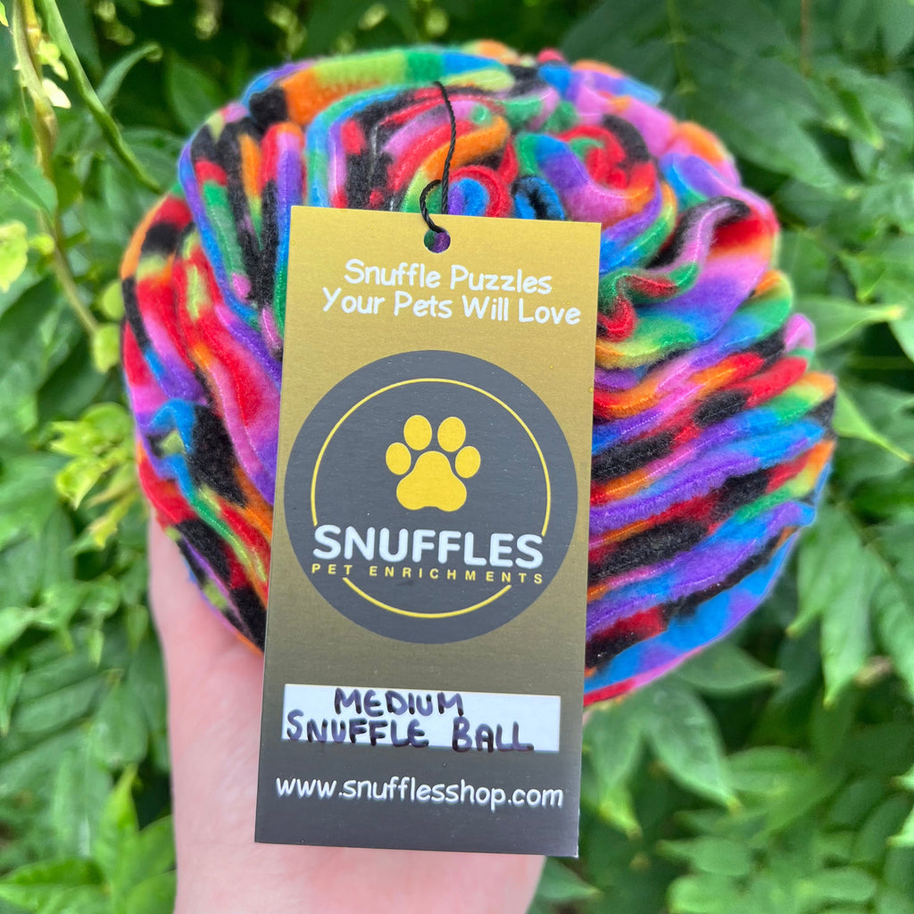 Medium Snuffle Ball Rainbow ZigZag