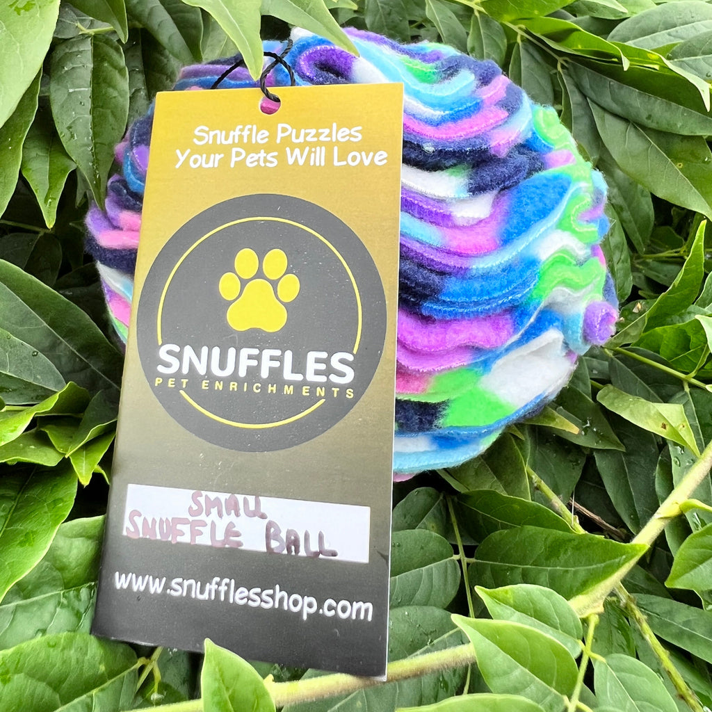 Small Snuffle Ball Purple Harlequin