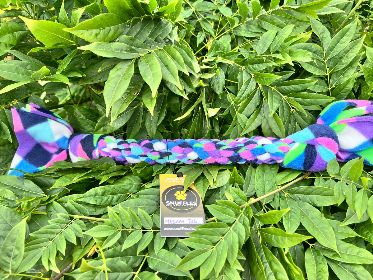 Fleece Tug Purple Harlequin (Medium)