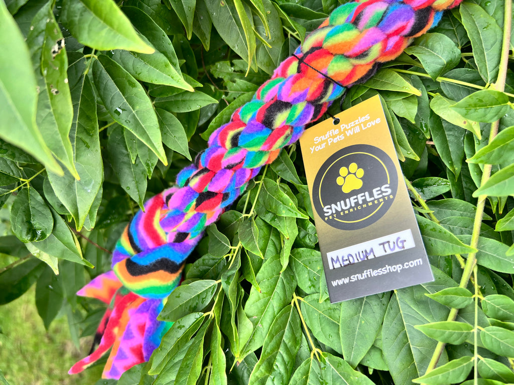 Fleece Tug Rainbow ZigZag (Medium)