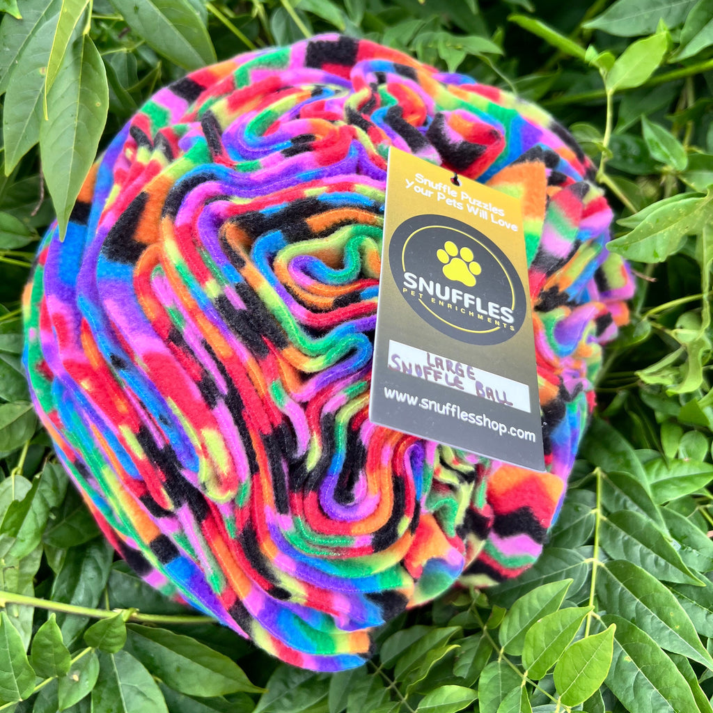 Large Snuffle Ball Rainbow Zigzag