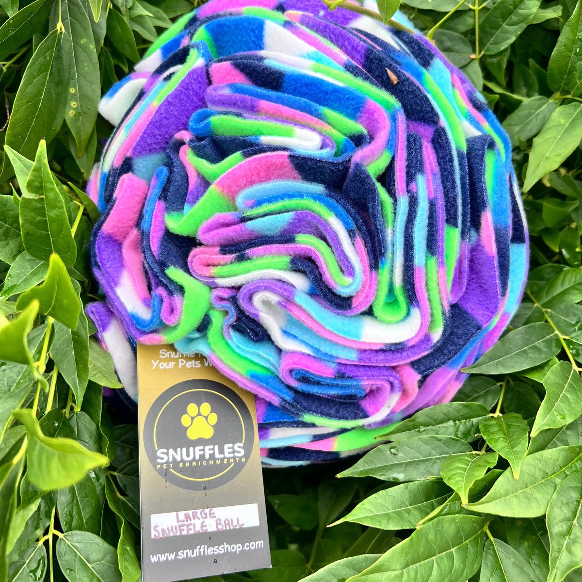 Large Snuffle Ball Purple Harlequin
