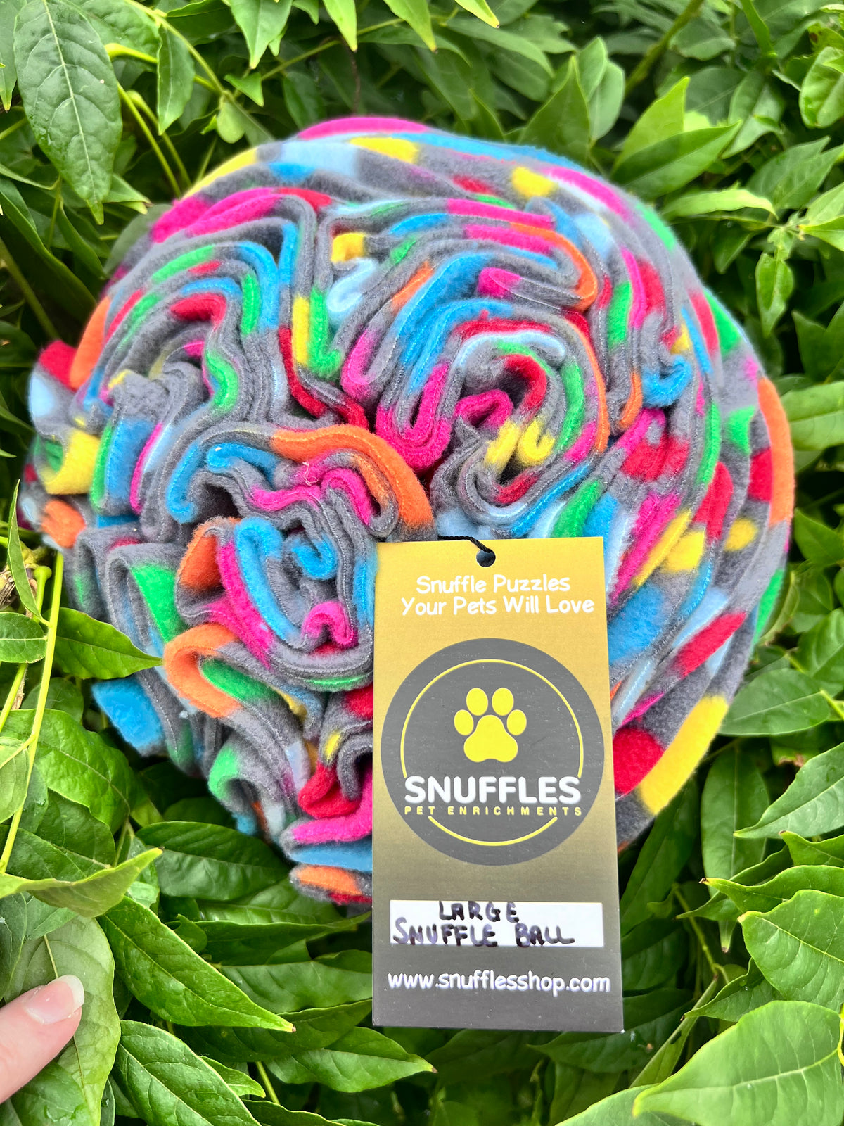 Large Snuffle Ball Grey Spot