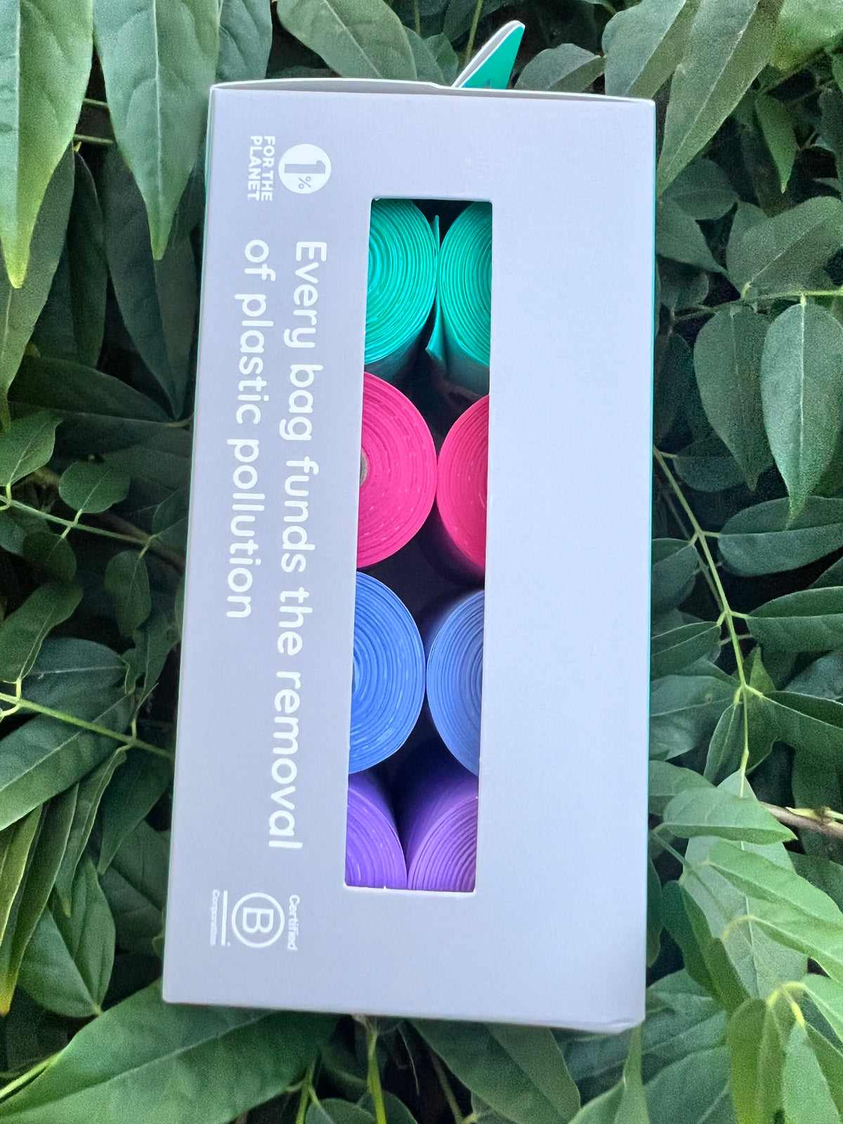 Adios compostable poo bags rainbow (Box of 120 bags)