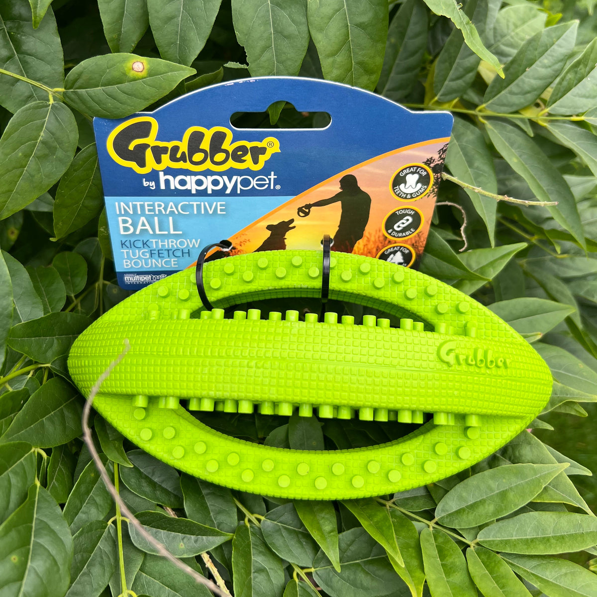 Grubber Tough Mini Green Rugby Ball