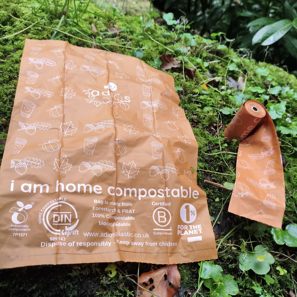 🎃 Adios Autumn Compostable Dog Poo Bags (Box of 60 bags) 🍂
