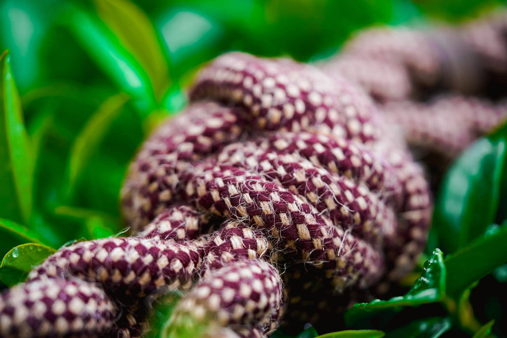 Eco Hemp / Cotton Dog  Tug Toy With Double Handles Burgundy