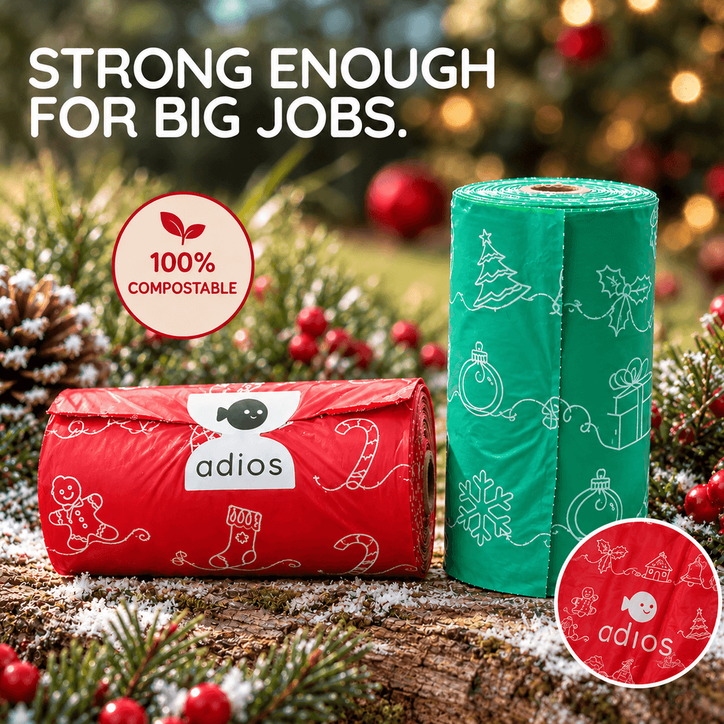 Adios Christmas 4 rolls (60 bags) - Non Handle