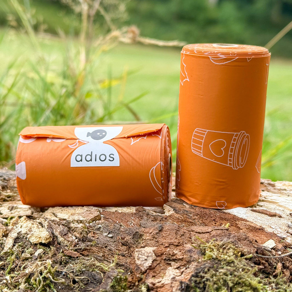 🎃 Adios Autumn Compostable Dog Poo Bags (Box of 60 bags) 🍂